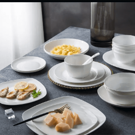 Purong White Western Food Tableware Set